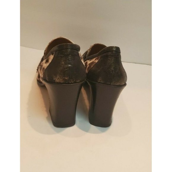 Right Bank Shoe Co.Animal Print Leather Loafers Slip On Women’s shoes US 6 M - Picture 2 of 9